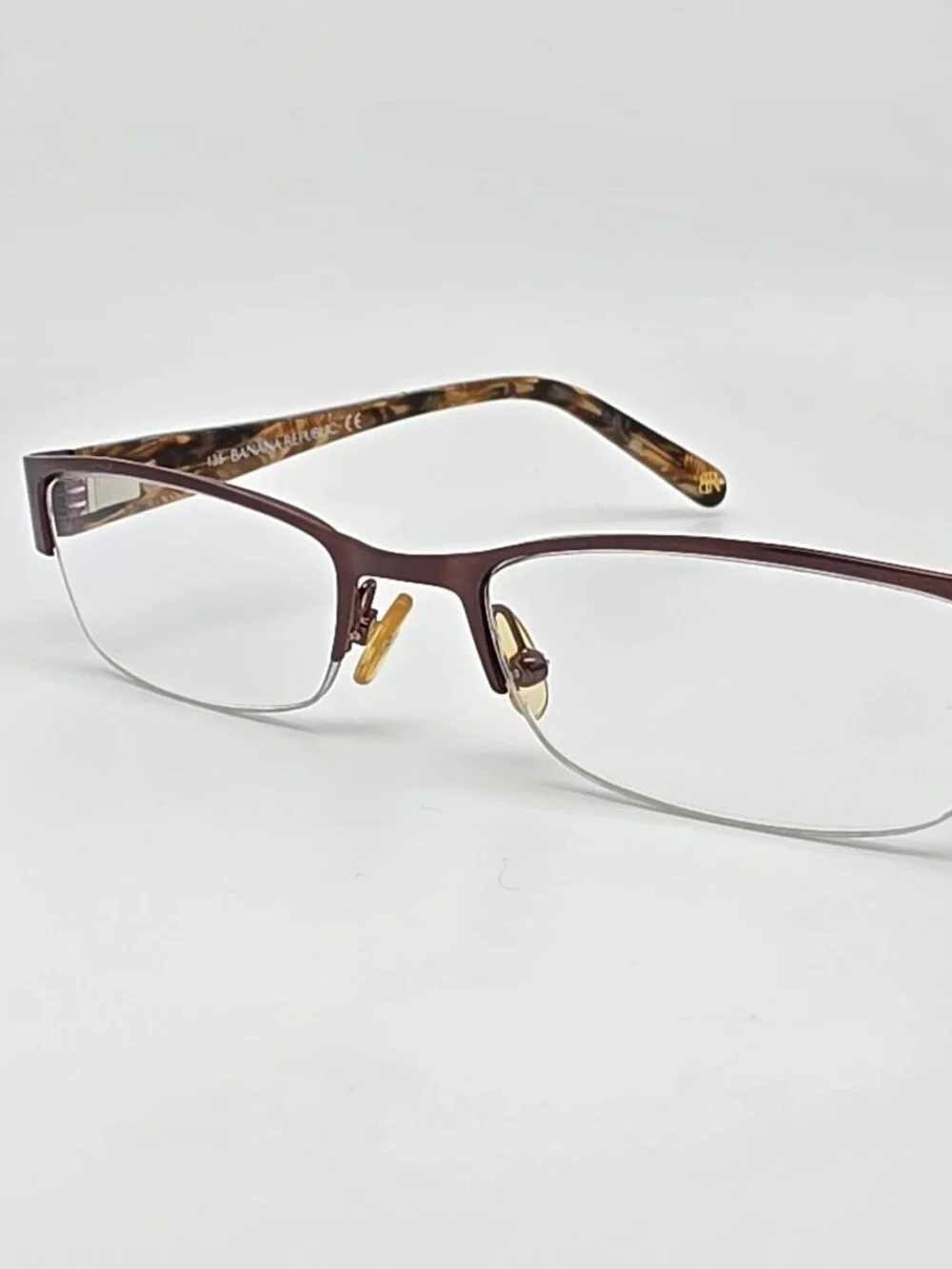 Banana Republic Larissa Brown Semi Rimless Eyeglasses Frame w Flexhinge and Case